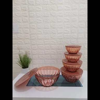 Set de bowls x5 con tapa